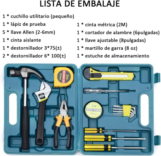 🧰 Kit de Herramientas Manuales – Completo y Profesional 🔧