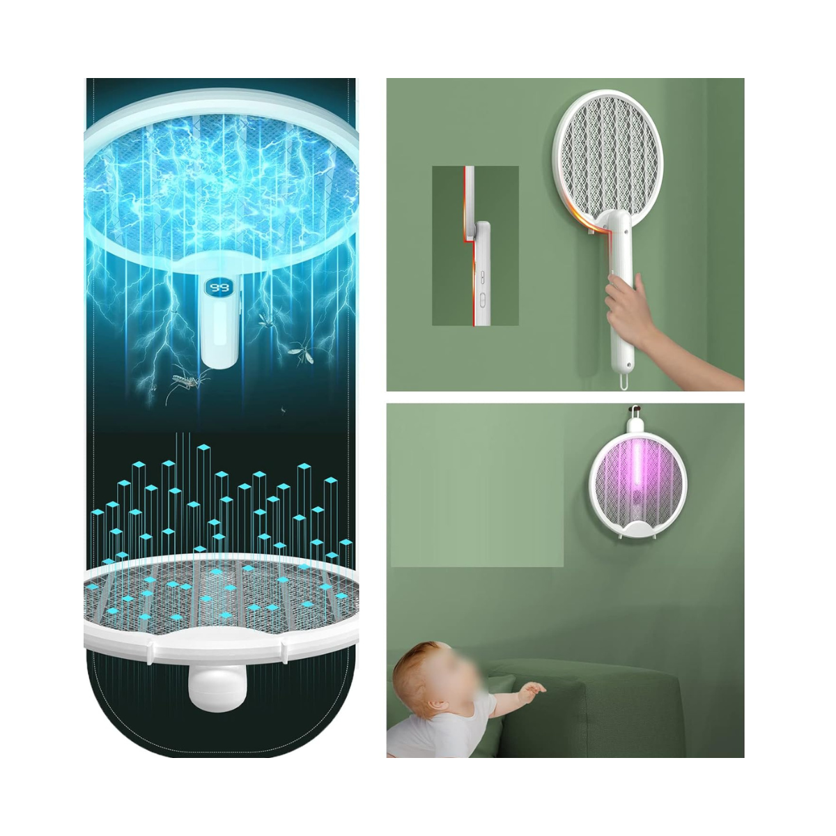 Adiós Mosquitos: Matamoscas Inteligente con Pantalla Digital