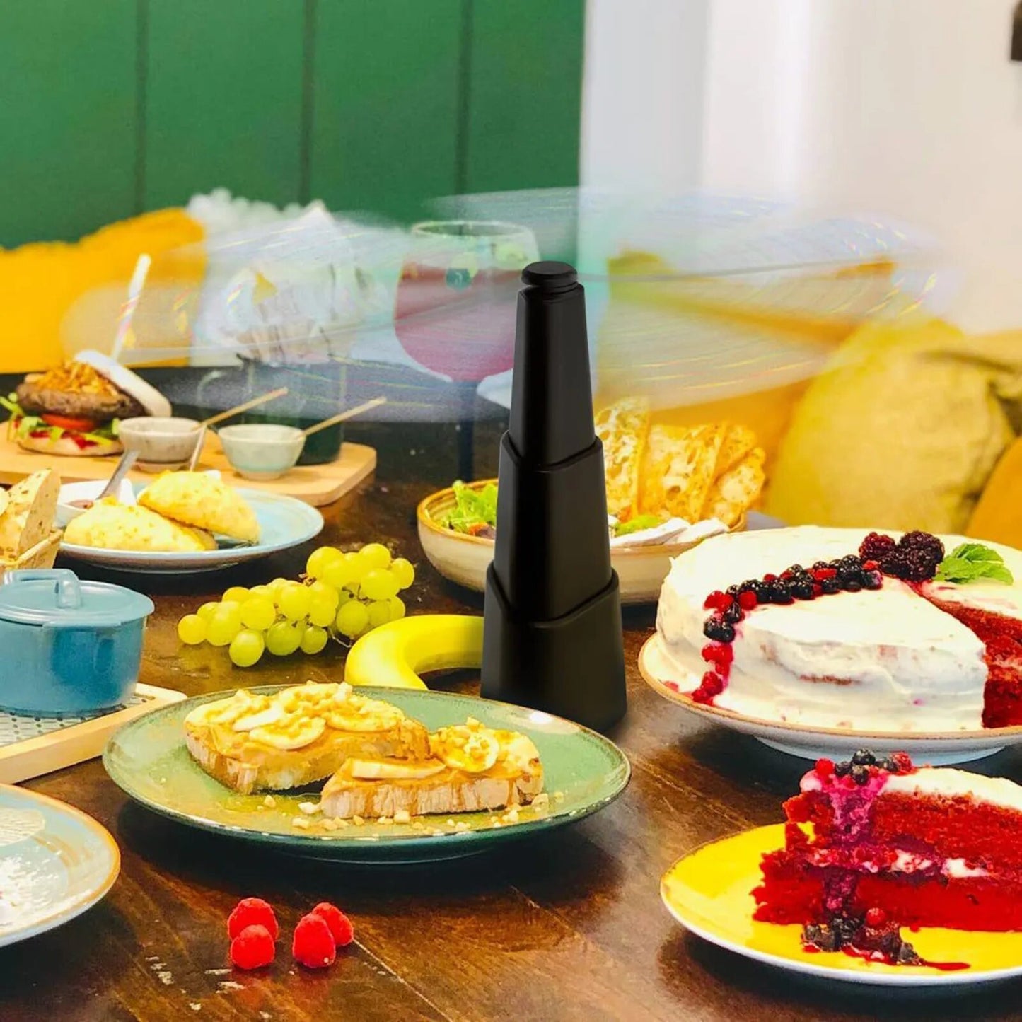 "Ventilador de Moscas Profesional para Buffet y Restaurantes – Elegancia, Higiene y Comodidad”